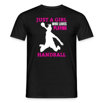 Handballerin Frauenhandball Damen Handball Mädchen - Männer T-Shirt - Schwarz - Vorne - AI Model Male 178 light (178cm)