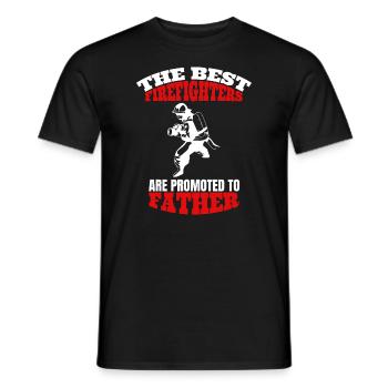 Pompiers papa papa fête des pères Pompier père - T-shirt homme - noir - Devant - AI Model Male 178 light (178cm)