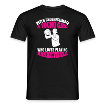 Basket-ball femme basket - T-shirt homme - noir - Devant - AI Model Male 178 light (178cm)