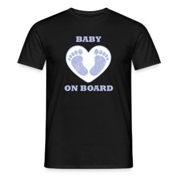 Baby Feet Toddler Forældre Baby om bord Gravid - Mænd T-shirt - sort - Foran - AI Model Male 178 light (178cm)