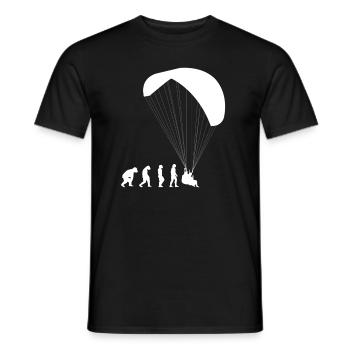 Paraglider funny paragliding skydiving - Men's T-Shirt - black - Front - AI Model Male 178 light (178cm)