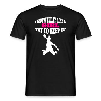 Handballerin Frauenhandball Damen Handball Mädchen - Männer T-Shirt - Schwarz - Vorne - AI Model Male 178 light (178cm)
