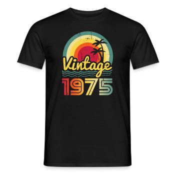 Millésime 1975 - T-shirt homme - noir - Devant - AI Model Male 178 light (178cm)
