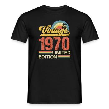 Millésime 1970 - T-shirt homme - noir - Devant - AI Model Male 178 light (178cm)