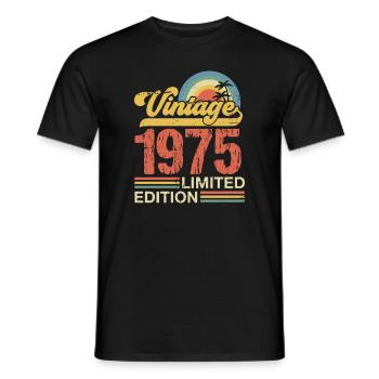 Millésime 1975 - T-shirt homme - noir - Devant - AI Model Male 178 light (178cm)