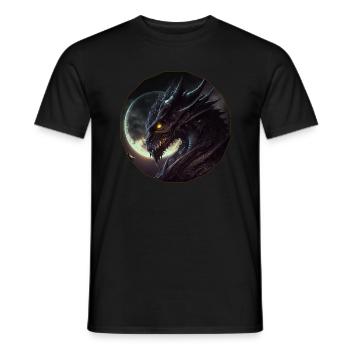 Dunkler Blick des Drachen - Männer T-Shirt - Schwarz - Vorne - AI Model Male 178 light (178cm)