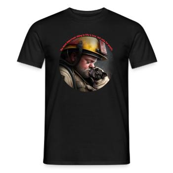 The most important thing in life is love. - Men's T-Shirt - black - Front - AI Model Male 178 light (178cm)