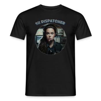 Disponentin Damen - Männer T-Shirt - Schwarz - Vorne - AI Model Male 178 light (178cm)