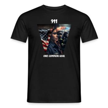 One common goal - Men's T-Shirt - black - Front - AI Model Male 178 light (178cm)