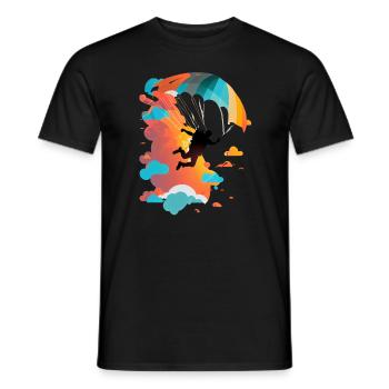 Art du parachutisme - T-shirt homme - noir - Devant - AI Model Male 178 light (178cm)