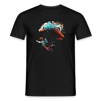 Amateur de parachutisme, drôle - T-shirt homme - noir - Devant - AI Model Male 178 light (178cm)
