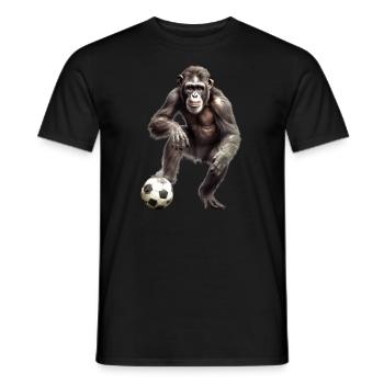 Animal Soccer Players, drôle de singe - T-shirt homme - noir - Devant - AI Model Male 178 light (178cm)