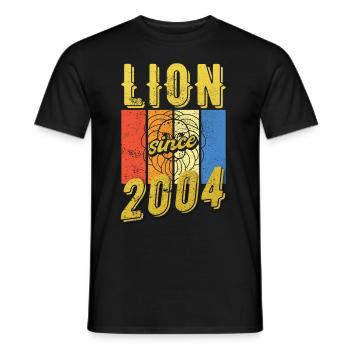 Léo 2004 Zodiac Cadeau d’anniversaire - T-shirt homme - noir - Devant - AI Model Male 178 light (178cm)