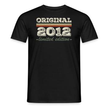 Legend since 2012 Born in 2012 Birthday 2012 - Men's T-Shirt - black - Front - AI Model Male 178 light (178cm)