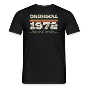 Legend since 1972 Born 1972 Birthday 1972 - Men's T-Shirt - black - Front - AI Model Male 178 light (178cm)