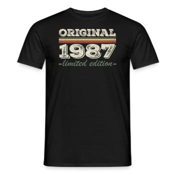 Legende seit 1987 Geboren 1987 Geburtstag 1987 - Männer T-Shirt - Schwarz - Vorne - AI Model Male 178 light (178cm)