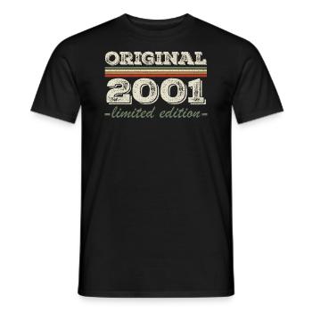 Legende seit 2001 Geboren 2001 Geburtstag 2001 - Männer T-Shirt - Schwarz - Vorne - AI Model Male 178 light (178cm)