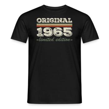 Legend since 1965 Born 1965 Birthday 1965 - Men's T-Shirt - black - Front - AI Model Male 178 light (178cm)