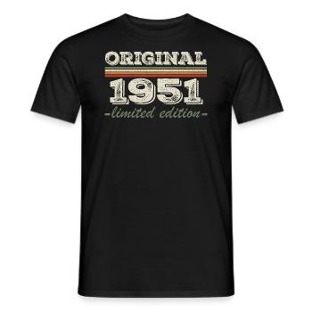 Legende seit 1951 Geboren 1951 Geburtstag 1951 - Männer T-Shirt - Schwarz - Vorne - AI Model Male 178 light (178cm)