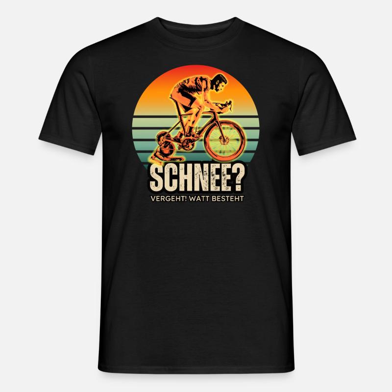Schnee vergeht, Watt besteht – Rollentraining! - Männer T-Shirt - Schwarz
