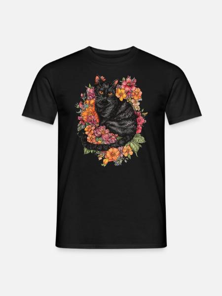 Fleurs de chat - T-shirt homme - noir