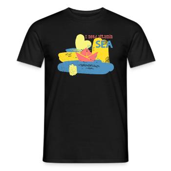 I need Vitamin Sea-Text - Männer T-Shirt - Schwarz - Vorne - AI Model Male 178 light (178cm)