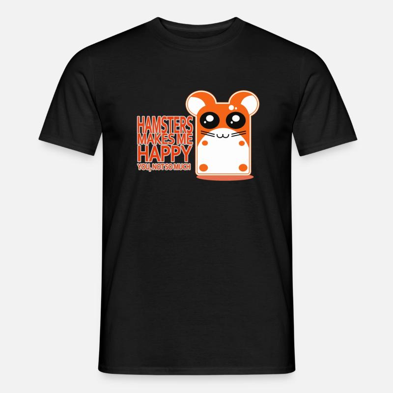 Hamster - Männer T-Shirt - Schwarz