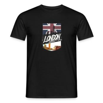 Londres - T-shirt homme - noir - Devant - AI Model Male 178 light (178cm)