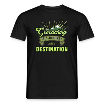 geocaching - T-shirt homme - noir - Devant - AI Model Male 178 light (178cm)