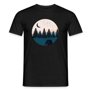 Montagnes et nature - T-shirt homme - noir - Devant - AI Model Male 178 light (178cm)