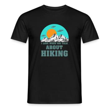 hike - Men's T-Shirt - black - Front - AI Model Male 178 light (178cm)