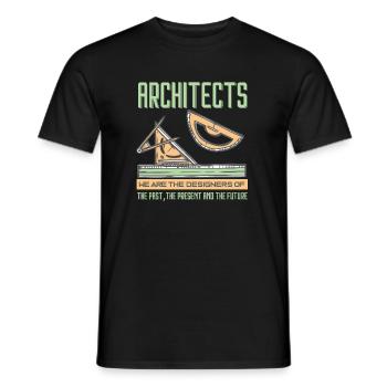 architecte - T-shirt homme - noir - Devant - AI Model Male 178 light (178cm)