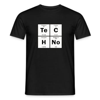 Techno - T-shirt homme - noir - Devant - AI Model Male 178 light (178cm)