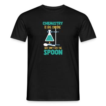 chemistry - Men's T-Shirt - black - Front - AI Model Male 178 light (178cm)