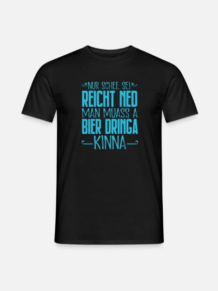 Bayrischer Spruch - Männer T-Shirt - Schwarz