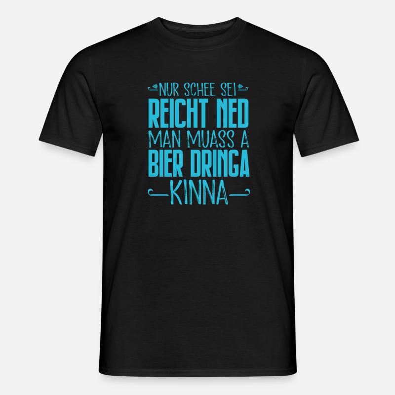 Bayrischer Spruch - Männer T-Shirt - Schwarz