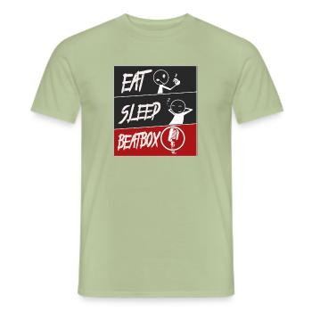 Beatbox - Männer T-Shirt - Sage - Vorne - AI Model Male 178 light (178cm)