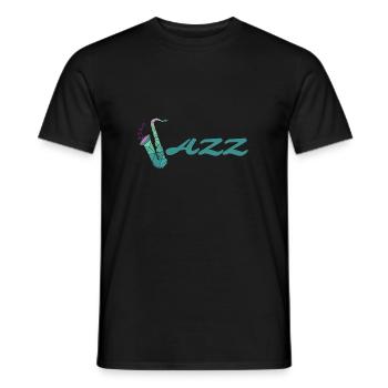 Jazz - Männer T-Shirt - Schwarz - Vorne - AI Model Male 178 light (178cm)