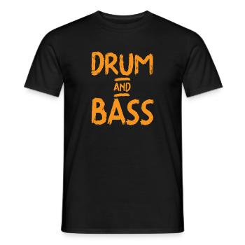 Drum and Bass - Men's T-Shirt - black - Front - AI Model Male 178 light (178cm)