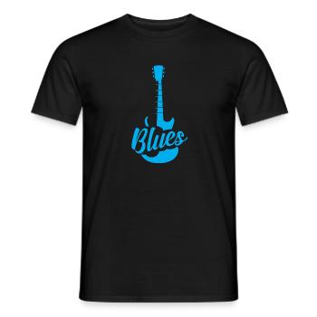 blues - Men's T-Shirt - black - Front - AI Model Male 178 light (178cm)