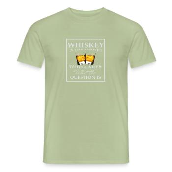 whiskey - Men's T-Shirt - sage - Front - AI Model Male 178 light (178cm)