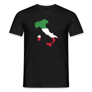 Italy - Men's T-Shirt - black - Front - AI Model Male 178 light (178cm)