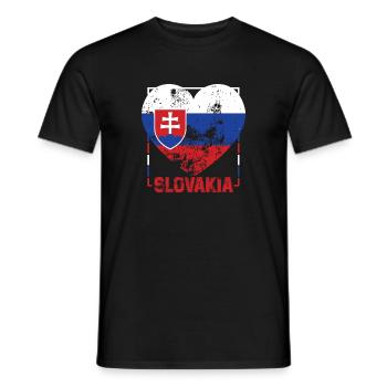 Slowakei - Männer T-Shirt - Schwarz - Vorne - AI Model Male 178 light (178cm)