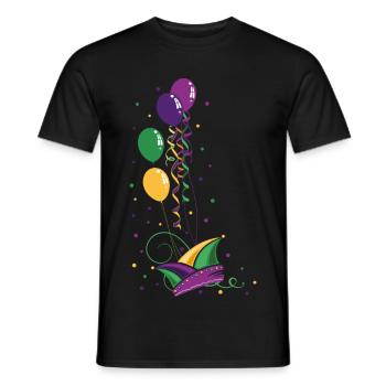 Carnaval Mardi Gras Fool Cap Balloons - T-shirt homme - noir - Devant - AI Model Male 178 light (178cm)