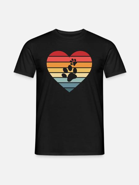 Dogs Leave Paw Prints On Our Hearts - Men's T-Shirt - black
