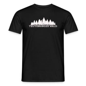 Teutoburger Wald Urlaub Wanderer Camper Souvenier - Männer T-Shirt - Schwarz - Vorne - AI Model Male 178 light (178cm)