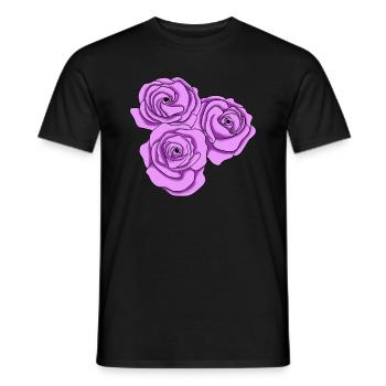 Roses roses pour octobre rose - T-shirt homme - noir - Devant - AI Model Male 178 light (178cm)