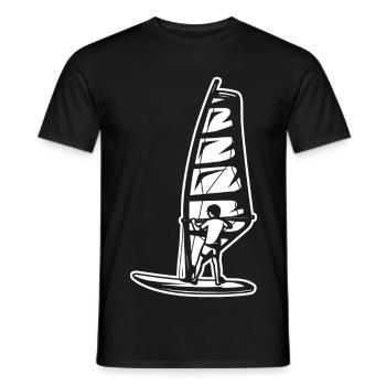 Garçon de planche à voile - T-shirt homme - noir - Devant - AI Model Male 178 light (178cm)