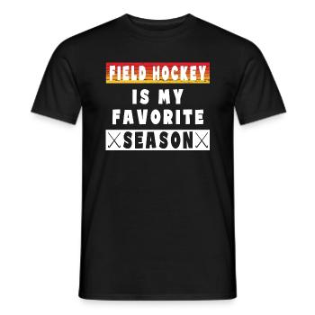 Le hockey sur gazon est ma saison préférée de hockey en salle - T-shirt homme - noir - Devant - AI Model Male 178 light (178cm)