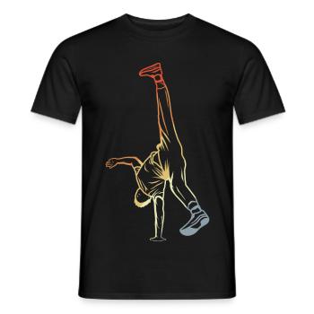 B-Boy Vintage Look - Männer T-Shirt - Schwarz - Vorne - AI Model Male 178 light (178cm)